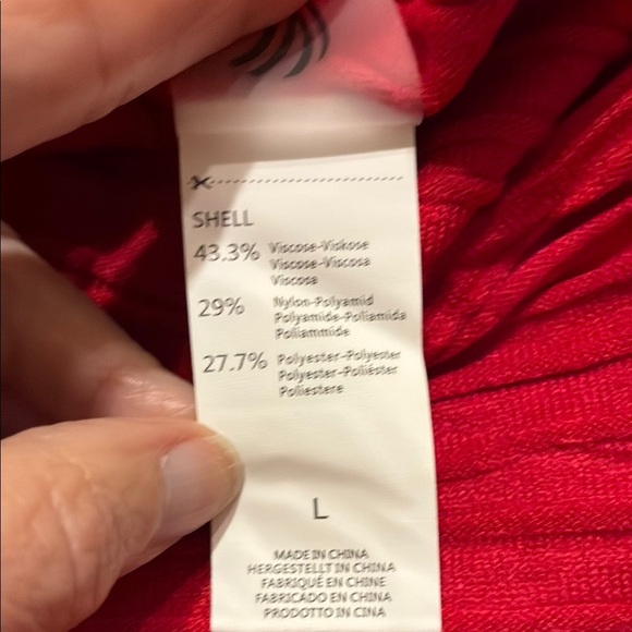 NWT Elegant Red Wrap Maternity Sweater Dress Large - Picture 6 of 6